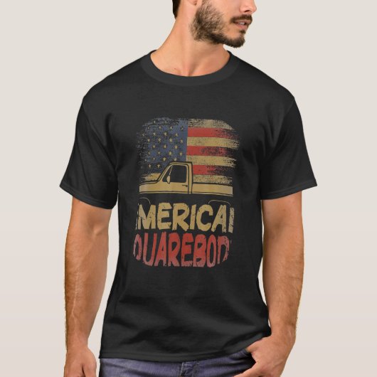アメリカンフラッグスクエア体アメリカンスクエアボディトゥルク Tシャツ (正面)
