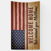 アメリカンフラッグソルジャー軍隊ウェルカムホームパーティー 横断幕 (縦)