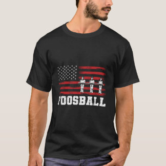 アメリカンフラッグテーブルサッカーファンUsa Foosball Tシャツ