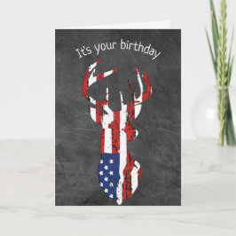アメリカンフラッグディアー誕生日 カード
