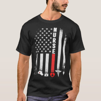 アメリカンフラッグナースデイアイディア Tシャツ