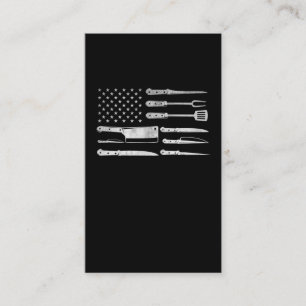 アメリカンフラッグバッチャーヴィンテージ料理USAシェフ 名刺