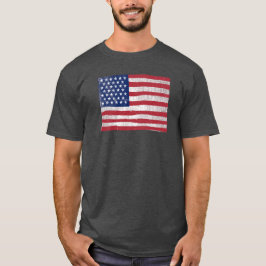 アメリカンフラッグバ絵画ンヴィンテージア素朴メリカ Tシャツ