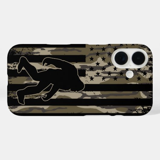 アメリカンフラッグビッグフートボトムランド迷彩柄 Case-Mate iPhoneケース (裏面 (横))