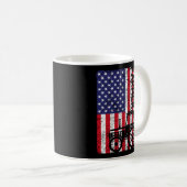 アメリカンフラッグファームトラクター農家農業 コーヒーマグカップ (正面右)