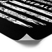 アメリカンフラッグベースボールアパレル – ヴィンテージ野球 ポスター (角)