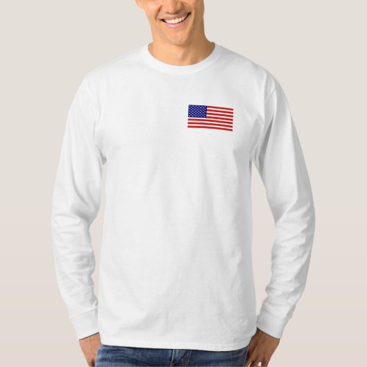 アメリカンフラッグメンズ長袖シャツ Tシャツ (正面)