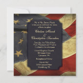 アメリカンフラッグライト文字結婚式招待状 招待状 (正面)