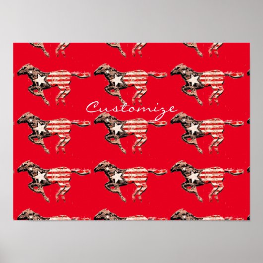 アメリカンフラッグランニングホースThunder_Cove ポスター (正面)