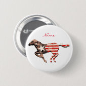 アメリカンフラッグランニングホースThunder_Cove 缶バッジ (正面&裏面)