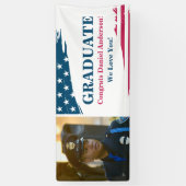 アメリカンフラッグ卒業パーティバナー軍隊 横断幕 (縦)