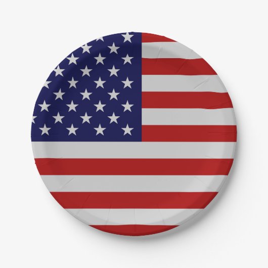 アメリカンフラッグ紙プレート ペーパープレート (正面)