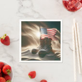 アメリカンフラッグ軍隊ブーツ スタンダードカクテルナプキン (インサイチュ)