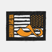 アメリカンフラッグCrps認識度 フリースブランケット (正面(横))