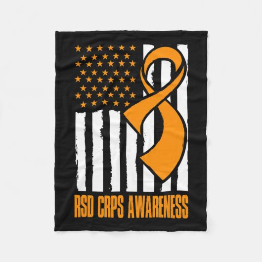 アメリカンフラッグCrps認識度 フリースブランケット (正面)