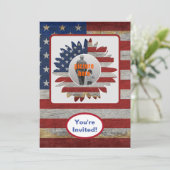 アメリカンフラッグUSAホリデーバースデーパーティーイベント 招待状 (スタンド正面)