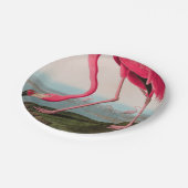 アメリカンフラミンゴバードオブアメリカオードボンプリント ペーパープレート (アングル)