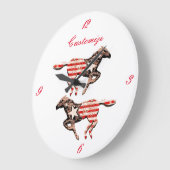 アメリカンフラランニングッグホースサンダー_コーブ ラージ壁時計 (傾斜)