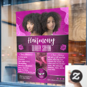 アメリカンブラックビューティーサロン フロントをカスタマイズ ウィンドウサイン (カフェ窓)