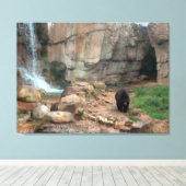 アメリカンブラックベア キャンバスプリント (インサイチュ (ウッドフロア))