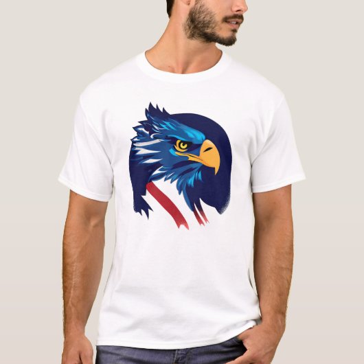 アメリカンブラッド・イーグル国旗 Tシャツ (正面)