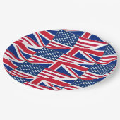 アメリカンブリティッシュ国旗のテーマパーティー紙プレート ペーパープレート (アングル)