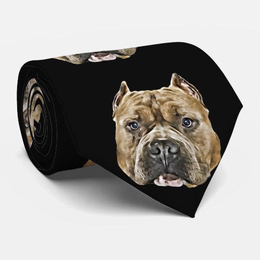 アメリカンブリーピットブルの犬のネクタイ ネクタイ (ロール)