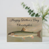 アメリカンブルックマス魚ヴィンテージイラストレーション (スタンド正面)