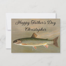 アメリカンブルックマス魚ヴィンテージイラストレーション