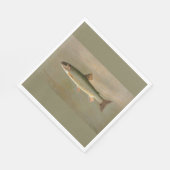 アメリカンブルックマス魚ヴィンテージイラストレーション スタンダードランチョンナプキン (角)