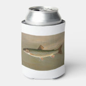 アメリカンブルックマス魚ヴィンテージイラストレーション 缶クーラー (缶正面)