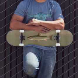 アメリカンブルックマス魚ヴィンテージ魚釣りアート スケートボード