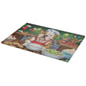 アメリカンブルドッグホリデーベーキング:フェスティバルクリスマス カッティングボード (角)