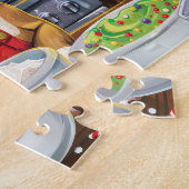 アメリカンブルドッグホリデーベーキング:フェスティバルクリスマス ジグソーパズル (側面)