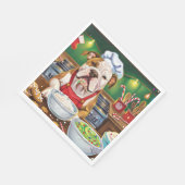 アメリカンブルドッグホリデーベーキング:フェスティバルクリスマス スタンダードランチョンナプキン (角)