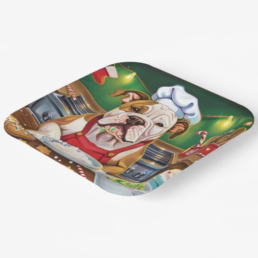 アメリカンブルドッグホリデーベーキング:フェスティバルクリスマス ペーパープレート (傾斜あり)