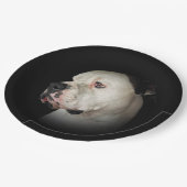 アメリカンブルドッグポートレート ペーパープレート (アングル)