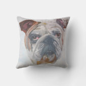 アメリカンブルドッグ芸術的ペットポートレート クッション (裏面)