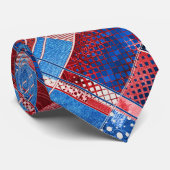 アメリカンブルージーンズ抽象芸術パトリオットタイ ネクタイ (ロール)