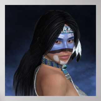 アメリカンブルーポートレート ポスター