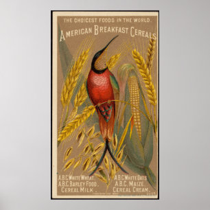 アメリカンブレックファーストフードヴィンテージ広告 ポスター