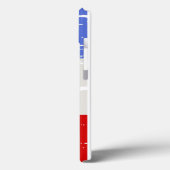 アメリカンブロック無地のモノグラム Case-Mate iPhoneケース (裏面 / 左)