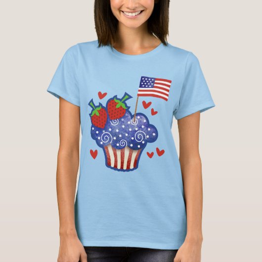 アメリカンプライドカップケーキ Tシャツ (正面)