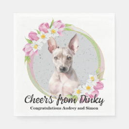 アメリカンヘアレス結婚テリアの犬のナプキン スタンダードランチョンナプキン