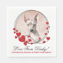 アメリカンヘアレス結婚テリアの犬のナプキン スタンダードランチョンナプキン