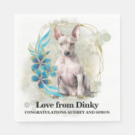 アメリカンヘアレス結婚テリアの犬のナプキン スタンダードランチョンナプキン