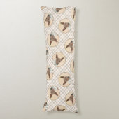 アメリカンヘアレス絵を描テリアタンのドッグアート ボディピロー (正面縦)