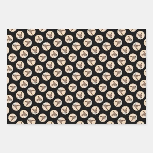 アメリカンヘアレス絵を描テリアタンのドッグアート ラッピングペーパーシート (正面3)