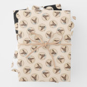 アメリカンヘアレス絵を描テリアタンのドッグアート ラッピングペーパーシート (インサイチュ)