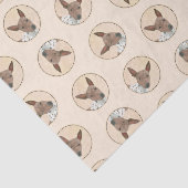 アメリカンヘアレス絵を描テリアタンのドッグアート 薄葉紙 (詳細)